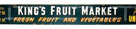 King's Fruit Market Banner Sign